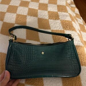 Princess Polly Green Crocodile-Embossed Purse